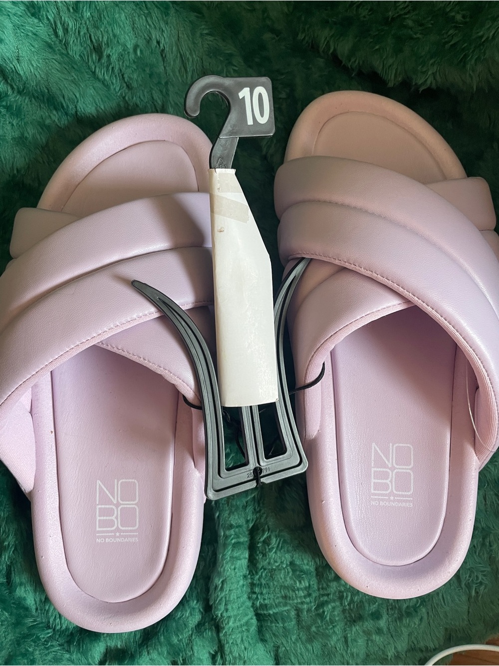 NO BOUNDARIES Lilac Padded Slide Sandals - Women's size 10 NWT - Picture 3 of 8